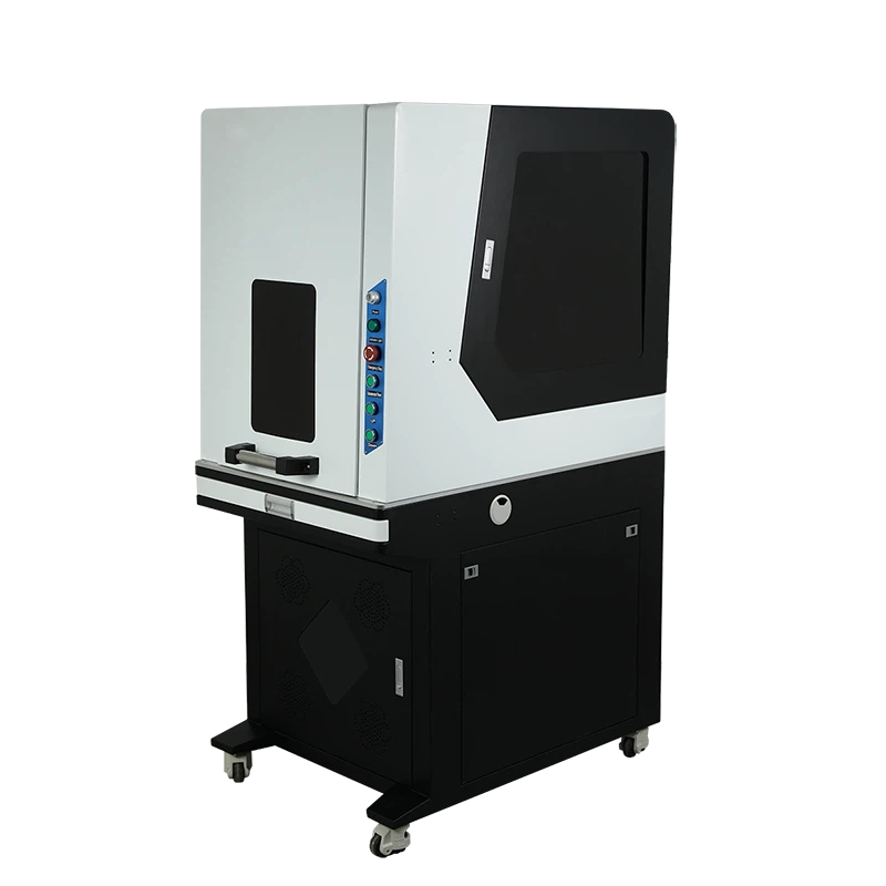 Mesin Penanda Laser Fiber 50W Perlindungan Laser Kelas IV Kabinet Tertutup